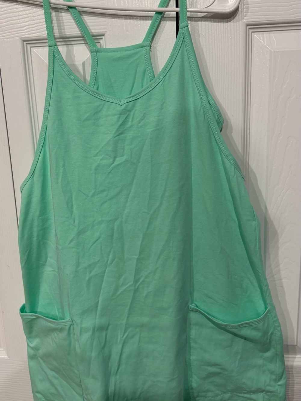 Women’s Mint Green Romper with Pockets
